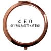 Flox Creative Rose Gold Circle Compact Mirror CEO of Procrastinating