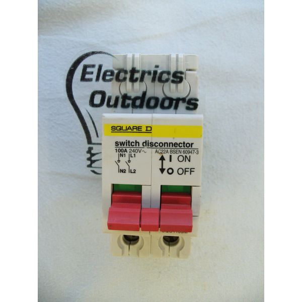 SQUARE D 100 AMP SWITCH DISCONNECTOR 2 POLE SQO1100M A