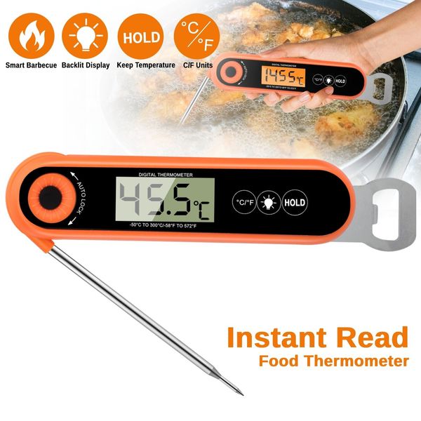 Instant Read Digital Electronic Food Meat Thermometer Kitchen Cooking BBQ Grill