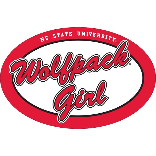 NC- State 6" Oval Wolfpack Girl Magnet