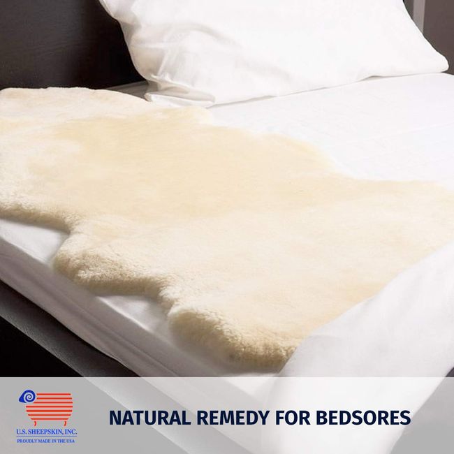 Medical Sheepskin Pelt Pads for Bedsores and Pressure Sores Large Size 38 x 24 x 1