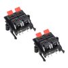 sourcing map 2 Row 4 Way Spring Speaker Terminal Clip Push Release Connector Cable Terminals Strip Block WP4-15 2Pcs