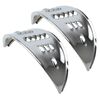 Empi 6451 Chrome Headlight Eyebrow With Louvered Finish, Pair
