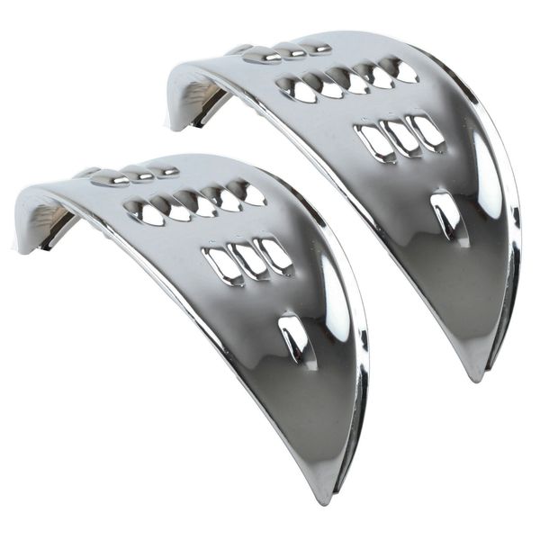 Empi 6451 Chrome Headlight Eyebrow With Louvered Finish, Pair