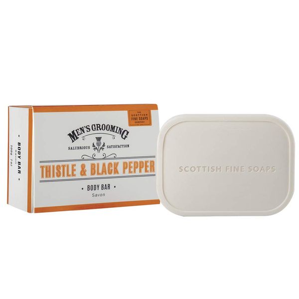 Scottish Fine Soaps Thistle & Black Pepper Body Bar 200g by Scottish Fine Soaps