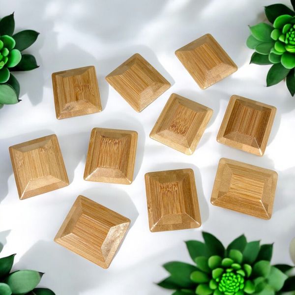 10 PCS Bamboo Pot Scrapers Set | Eco Friendly Kitchen Tool | Zero Waste Cleaner