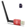 Class 1 Long Range Bluetooth Adapter for PC, QGOO USB Bluetooth Adapter for PC 5.3+EDR, Bluetooth Dongle Bluetooth Receiver Support Windows10/8.1/8/7（red-086）