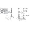 SANEI PR2331F-MW2 Swing Lever, One-Touch Operation, Includes 4 Adapters, White