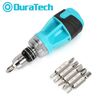 DURATECH 12-in-1 Stubby Ratcheting Screwdriver Multi-bit Short Screw Drivers Set