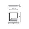 SOTECH CAVO Cable Outlet Tidy Insert Cable Organiser Rectangular Aluminium Surface Silver