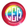 Infusion Wham-O Custom Initials Rainbow Monogram Ultimate Frisbee Disc - 175g, Red