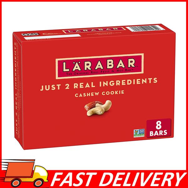 8-Pack Larabar Cashew Cookie, Gluten Free Vegan Fruit & Nut Bar, 1.7 oz Bars