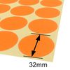 360 x Yellow Sticky Dots - 32mm - Round Colour Coding Dot Stickers - 15 Sheets