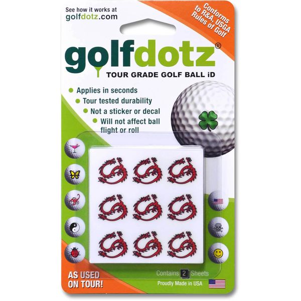 Golfdotz | Sabbatini Dragon | Golf Ball Markers | Golf Accessories | Golf Ball Customizers | 32 Count