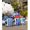 Home Deco London Sumatra Blue & White Large Ceramic Home Collection (Rectangular Bowl 7”)