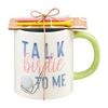 Mud Pie Talk Golf Tee And Mug Set; mug 13 oz | tee 3 1/4"