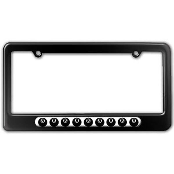 Graphics and More Eight Ball - Pool Billiards License Plate Tag Frame