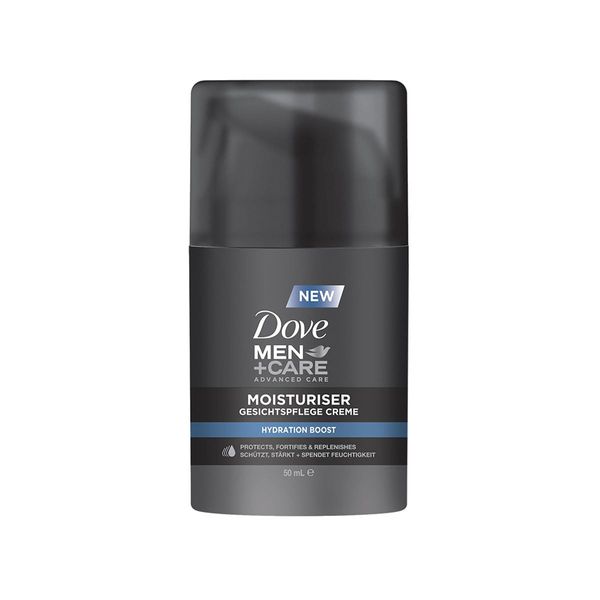 DOVE MEN + CARE Moisturiser Hydration Boost - Face Care Cream - Protects, Strengthens and Moisturises without Greasing, 1 x 50 ml