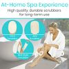 Vive Loofah Body Scrubber Set (3) - Back Scrubber for Use in Shower - Sponge Brush Pack for Exfoliating and Wash Back, Scalp, Face - Soft Luffa with Handle and Soap Holder - Men, Women, Elderly