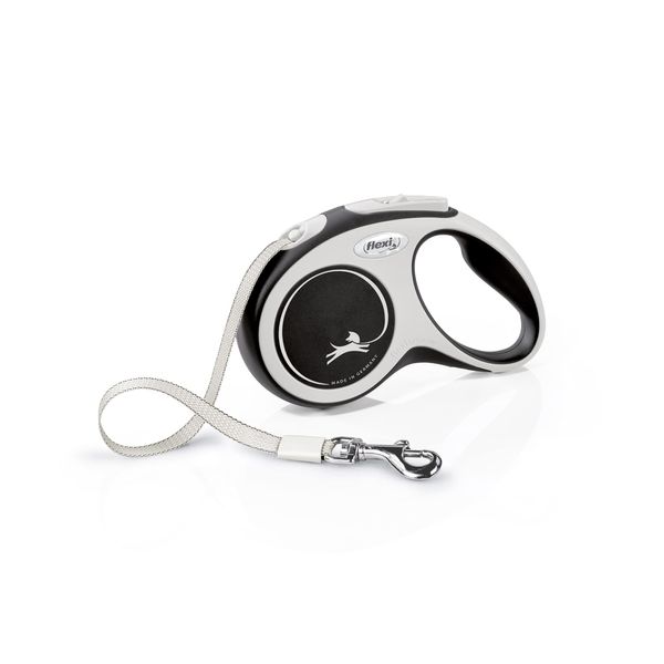 flexi 4000498043547 Comfort Retractable Lead, Small, 5 m, Black/Blue