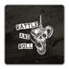 Shopagift Rattle and Roll 2 Pack Coasters Snake Goth Skull - 9cm x 9cm