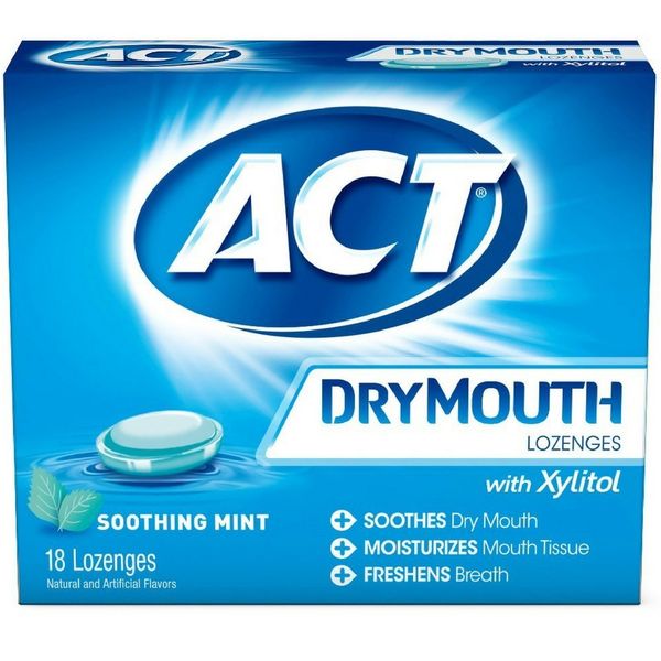 ACT Dry Mouth Soothing Mint Lozenges 18 ea ( Pack of 2)