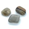 Black Moonstone Small Tumbled Stones - 3 Pc