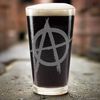 ANARCHY SYMBOL Engraved Pint Beer Glass | Great Gift Idea!
