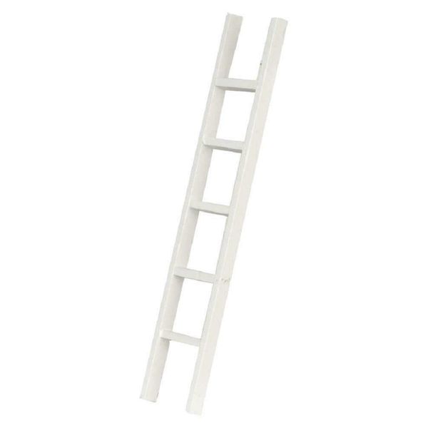 Melody Jane DollHouse White Straight Step Ladder 6 inch Miniature Accessory