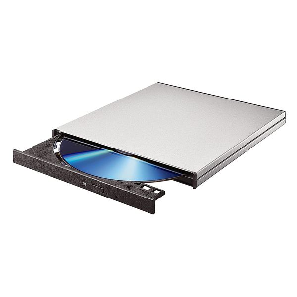 I-O DATA BRP-UC6S Portable Blu-ray Drive with Storage Software, Type-C Compatible, Compatible with Win/Mac, Bus Power, Silver