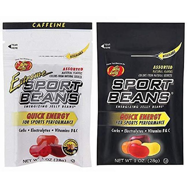 Jelly Belly Sport Beans - Assorted and Extreme Assorted with Caffeine – Energy