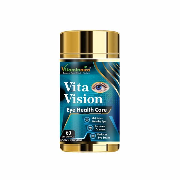 Vitaminnica Vita Vision - Maintain Healthy Eyes, Reduces Dryness & Eye Strain (Pack of 1)- 60 Capsules