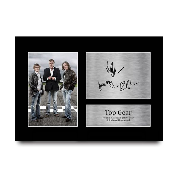 HWC Trading A4 Top Gear Clarkson, May, Hammond Gifts Printed Signed Autograph Picture for TV Show Fans