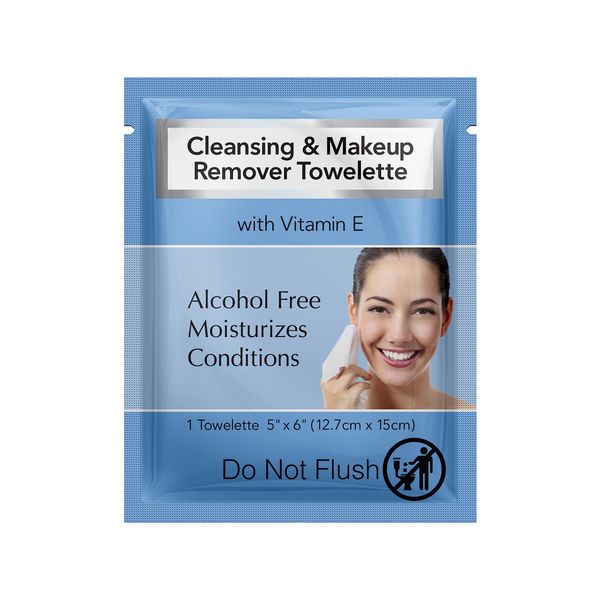 Diamond Wipes Face Cleansing and Waterproof Makeup Remover Wipes, Case of 50 Wipes, Alcohol Free Wipes with Vitamin E