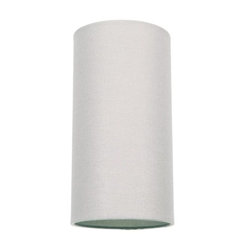 Contemporary and Stylish Dove Grey Linen Fabric Tall Cylindrical Lamp Shade for Pendant or Table Lamp Base - 25cm Height - 40w Maximum - Suitable for The Home or Commercial Usage by Happy Homewares