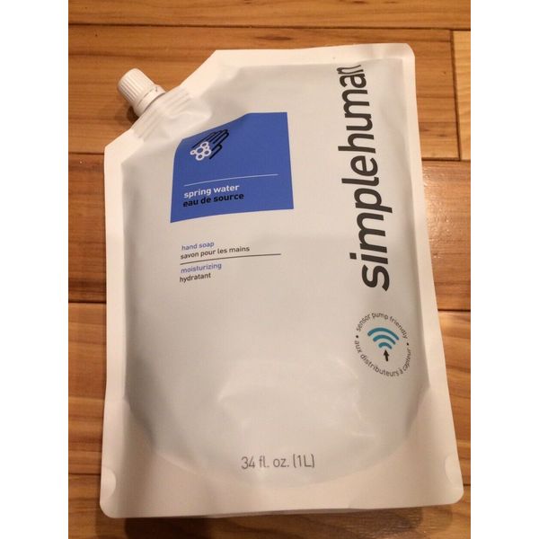 34 Oz SPRING WATER Simplehuman Moisturizing Liquid Hand Soap Refill *Sealed*