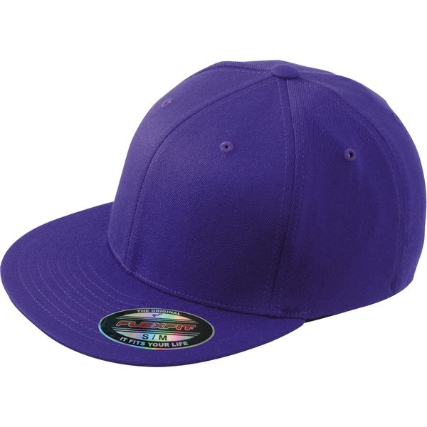 Myrtle Beach Flexfit Flatpeak Cap Plain Red purple Size:S/M