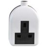Pro Elec 0138-W 1-Gang Rubber Trailing Socket, 13A, 250V, White