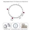 Philip Jones July (Ruby) Birthstone Stretch Charm Bracelet with Quote Gift Box