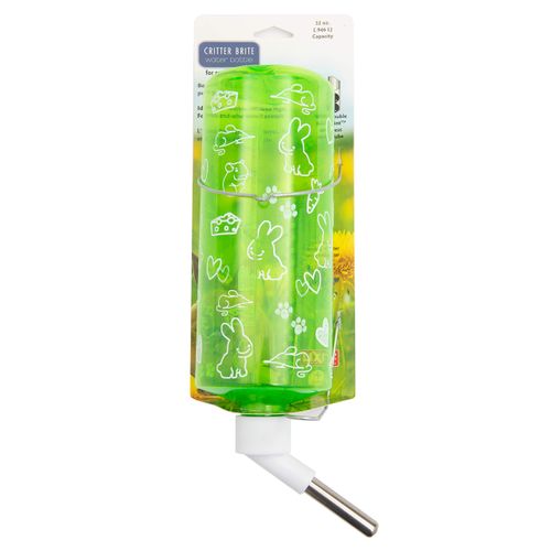 Lixit Critter Bright Water Bottles for Hamsters, Rabbits, Chinchillas, Ferrets, Guinea Pigs and Other Small Animals (32 Ounce, Assorted Colors Pack of 1)