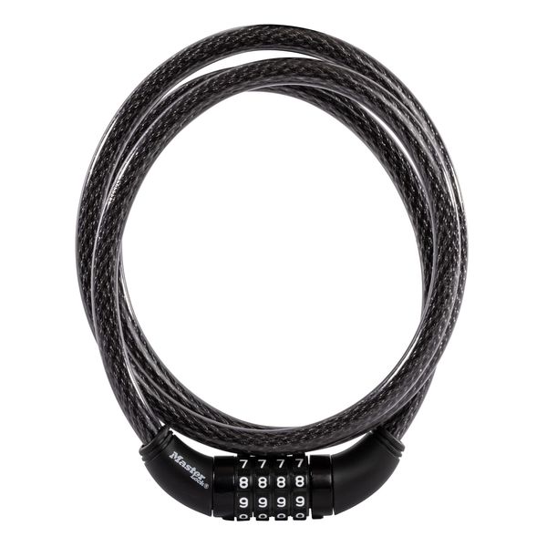 Master Lock Cable Lock, Set Your Own Combination Bike Lock, 5 ft. Long, 8370D