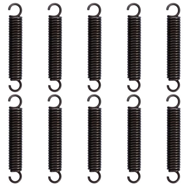 iplusmile Dual Hook Tension Spring - Durable Steel Extension Spring Stainless Steel Small Dual Hooks Springs 50mm Extended Compressed Spring 1.4mm Wire Dia 8mm OD(10pcs)