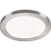 UKEW 18W LED Round Ceiling Lights - Dual Mount Recessed/Surface Mount Flush Flat Round Panel Light CCT Adjustable with Brushed Chrome Bezel
