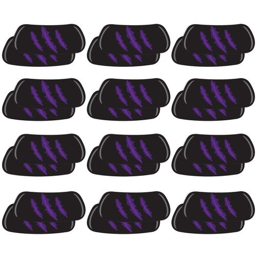 Anderson's Purple and Black Claw Marks EyeBlacks, 12 Pairs per Package, School Spirit, Spirit Gear, Sports Fan Gear, Football Cheerleader Accessories, Homecoming