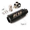 Black/Blue 51mm Exhaust Pipe Motorcycle Universal Mufflers Removable DB Killer