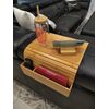 Flexible Bamboo Sofa Tray | Anti-Slip Table Mat for Couch | Cup Holder & Storage