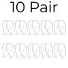 GMS Optical® Soft Screw-in Silicone Symmetrical Shape Eyeglass Nose Pads - 10 Pair (15mm)