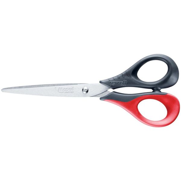 HQ TEC Scissors, 3D Ergonomic, 16Cm Material, Rounded Point, Paper Cutting, 1 Pack