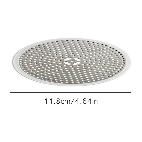 1Pcs Shower Drain Hair Trap Stainless Steel Shower Drain Cover Super Seal Protector, 4.65 Inches Shower Plughole Cover Hair Catcher for Shower Drain