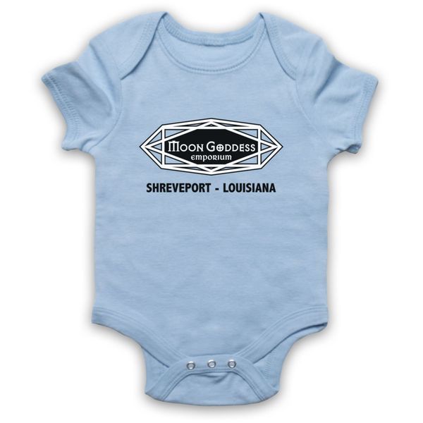 My Icon Art & Clothing True Vampire Moon Goddess Emporium Occult Shop Horror TV Baby Grow, Sky Blue, 12-18 Months